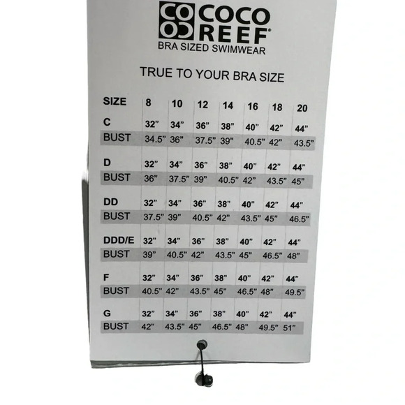 Coco Reef Reversible Verso Twist Underwire Bikini Top Python Blue Size 32/34D - Picture 10 of 13